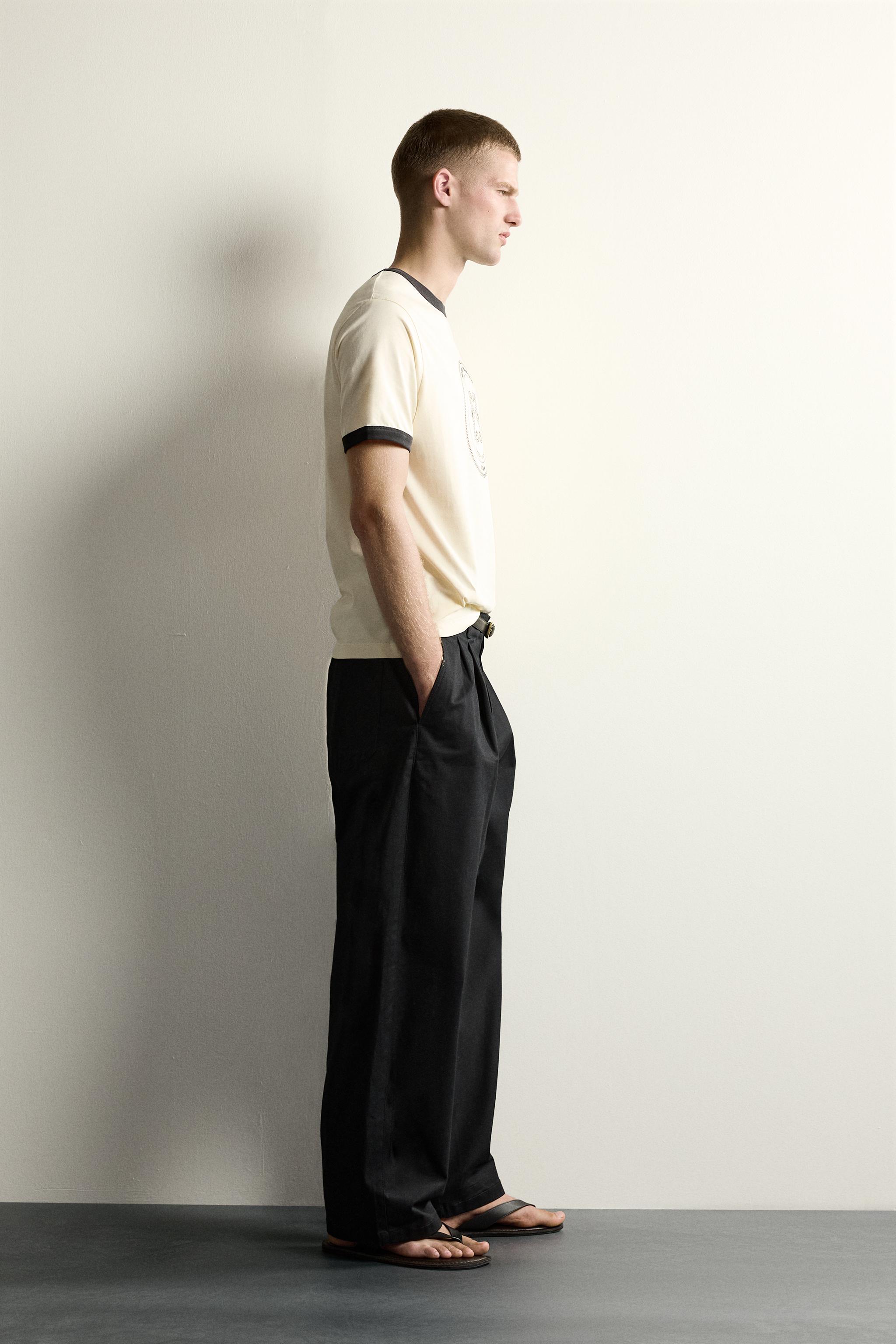 BASIC CONTRAST RIB T-SHIRT